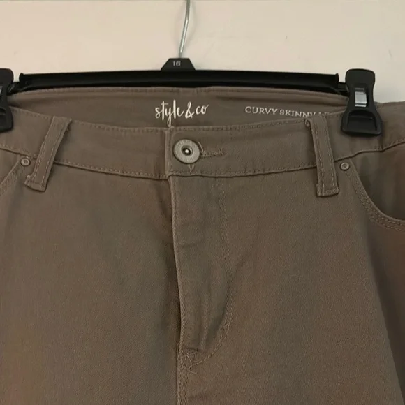 Style & Co. Women's Skinny Jeans - Olive - Picture 2 of 4